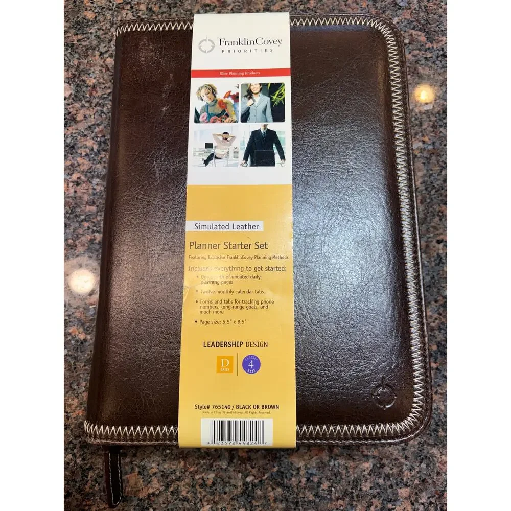 Franklin Covey Classic Brown Planner Starter System NIB